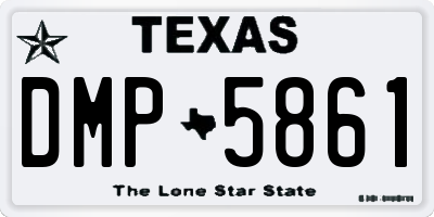 TX license plate DMP5861