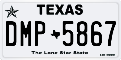 TX license plate DMP5867