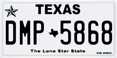 TX license plate DMP5868