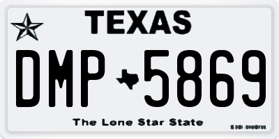 TX license plate DMP5869