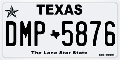 TX license plate DMP5876