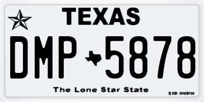 TX license plate DMP5878
