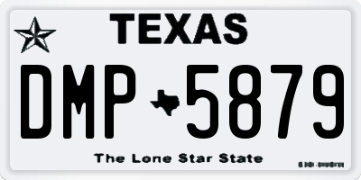 TX license plate DMP5879