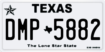 TX license plate DMP5882