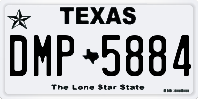 TX license plate DMP5884