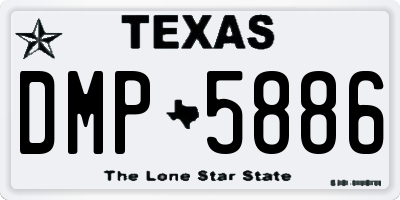 TX license plate DMP5886