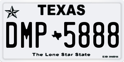 TX license plate DMP5888