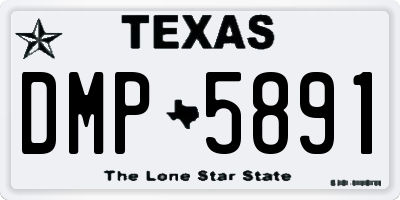 TX license plate DMP5891
