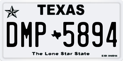 TX license plate DMP5894