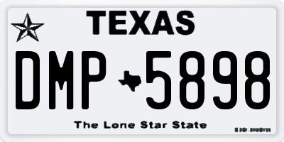 TX license plate DMP5898