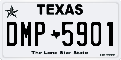 TX license plate DMP5901