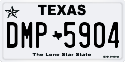 TX license plate DMP5904
