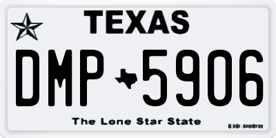 TX license plate DMP5906
