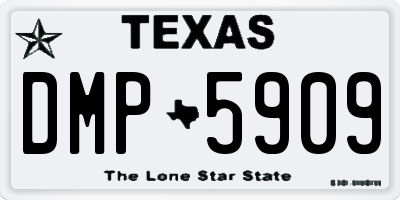 TX license plate DMP5909