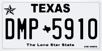 TX license plate DMP5910