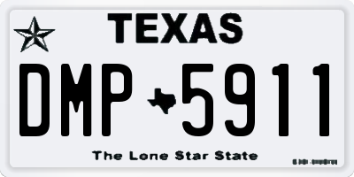 TX license plate DMP5911