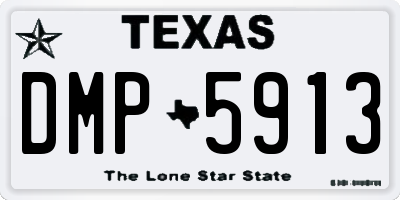 TX license plate DMP5913