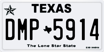 TX license plate DMP5914