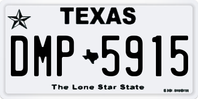 TX license plate DMP5915