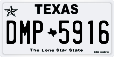 TX license plate DMP5916