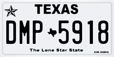 TX license plate DMP5918