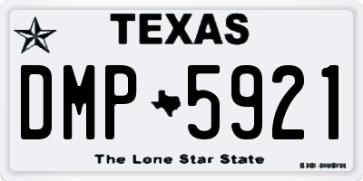 TX license plate DMP5921
