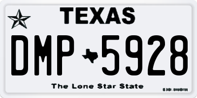 TX license plate DMP5928