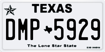 TX license plate DMP5929