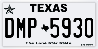 TX license plate DMP5930