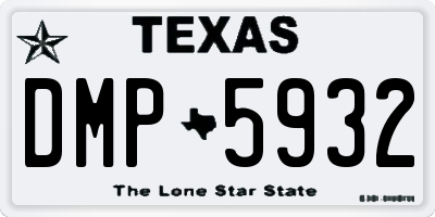 TX license plate DMP5932