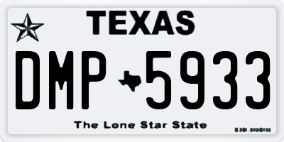 TX license plate DMP5933