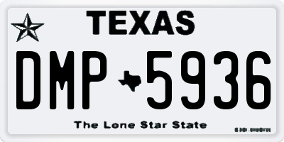 TX license plate DMP5936