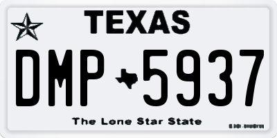 TX license plate DMP5937