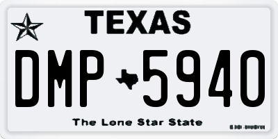 TX license plate DMP5940