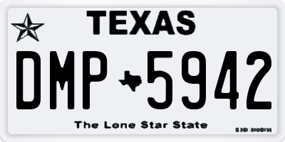 TX license plate DMP5942