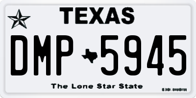 TX license plate DMP5945