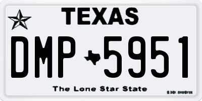 TX license plate DMP5951