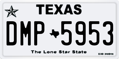TX license plate DMP5953