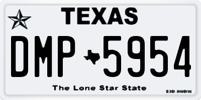 TX license plate DMP5954