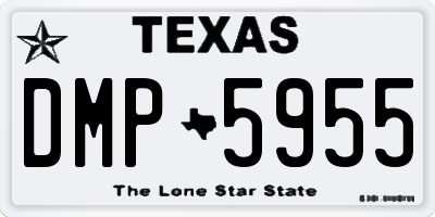 TX license plate DMP5955