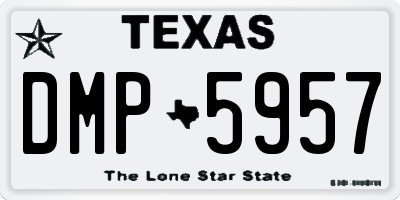 TX license plate DMP5957