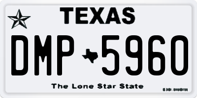 TX license plate DMP5960