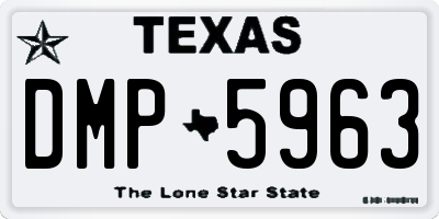 TX license plate DMP5963