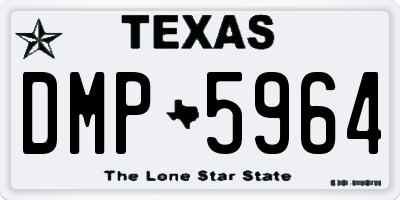 TX license plate DMP5964