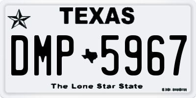 TX license plate DMP5967