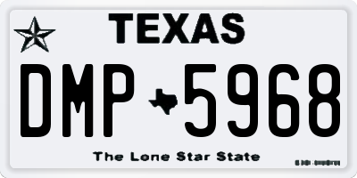 TX license plate DMP5968