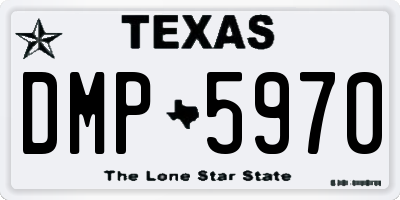 TX license plate DMP5970
