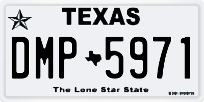 TX license plate DMP5971