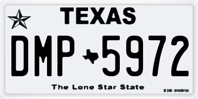 TX license plate DMP5972