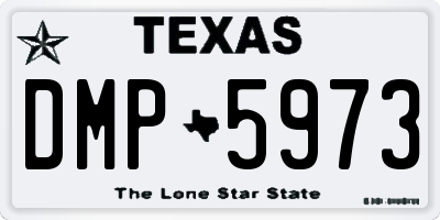 TX license plate DMP5973